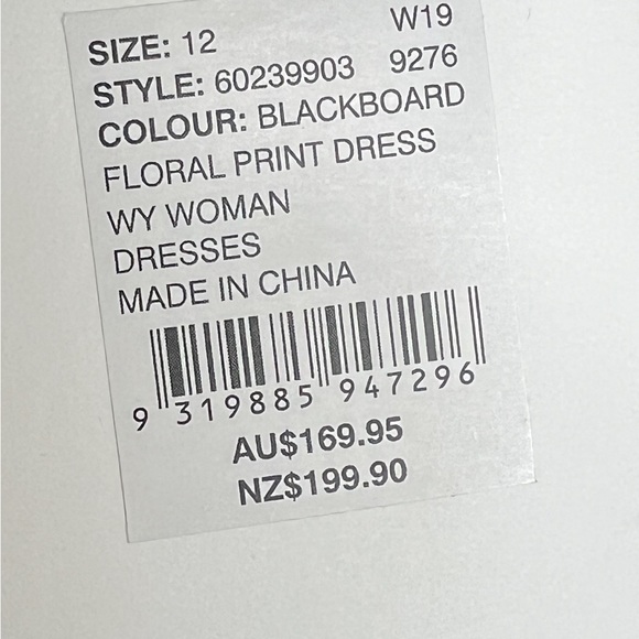 NWT Witchery Womens Dress Black Size 12 V-Neck Sheer Sleeves Maxi Red Flower - Picture 3 of 16
